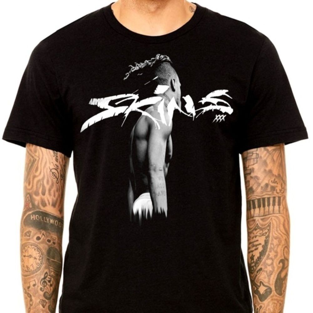 XXXTentacion Skins Official Album Graphic T-Shirt Black Rap Tee Size Medium